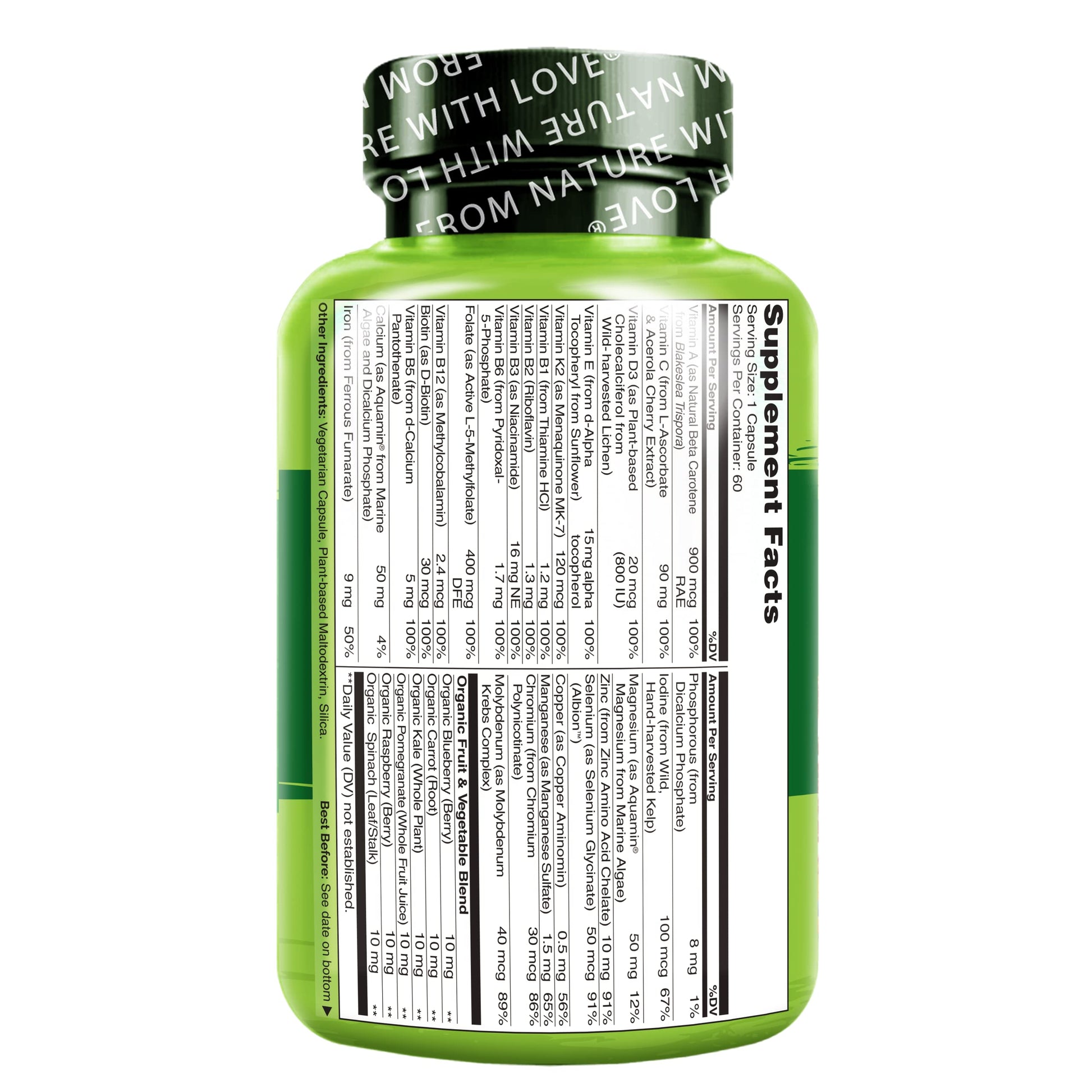 NATURELO One Daily Multivitamin for Women - Energy Support - Whole Food Supplement NATURELOBuy Supplements Australia