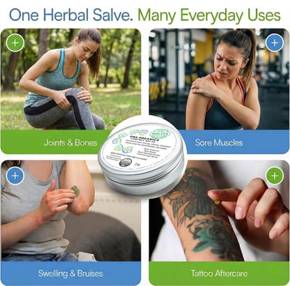 DNA Organics Comfrey Salve Ointment 2oz – Organic Herbal Salve for Bones, Muscles, Joints, Knees, Skin & Tattoo Care. Herbal Balm for Soothing Relief. Handcrafted, Slow-Infused, No Chemical Fillers Wild CastleBuy Supplements Australia