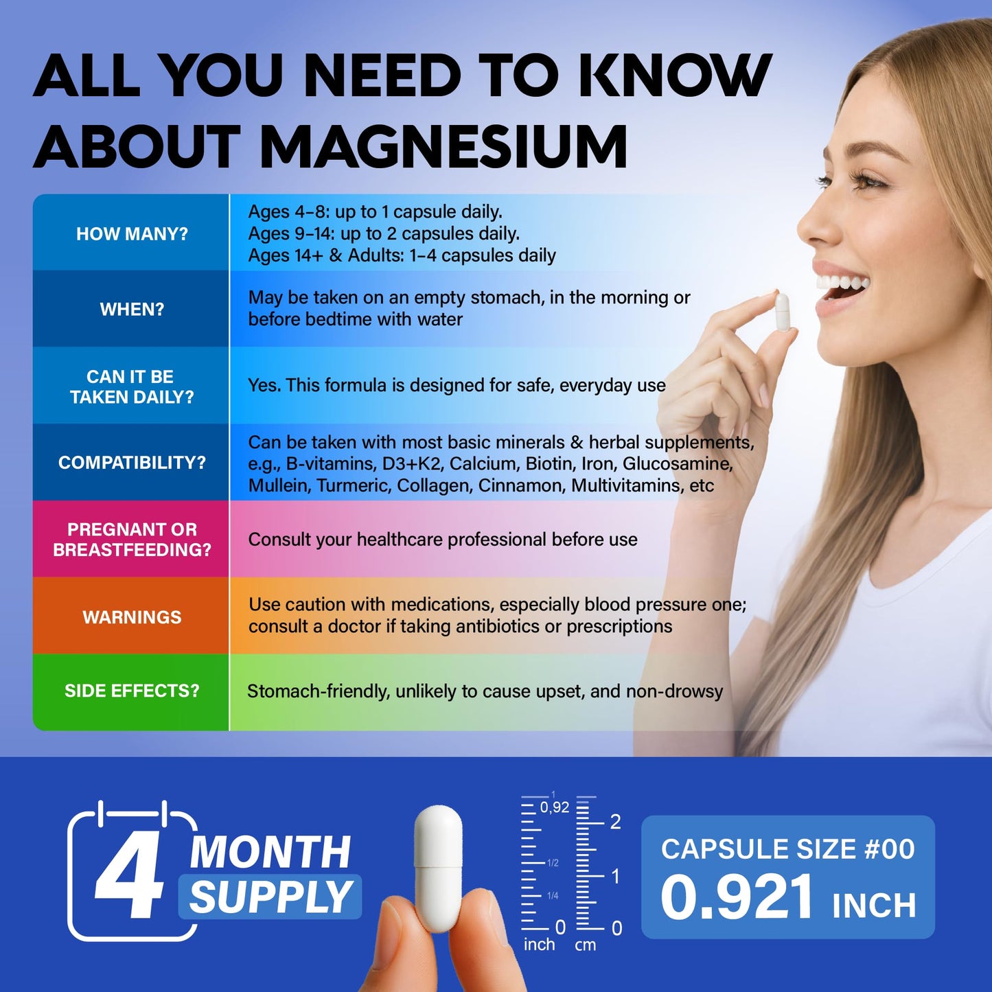Magnesium Glycinate 500 mg - Chelated Supplement - High Absorption Form of Magnesium - Support for Sleep, Muscle & Heart Health