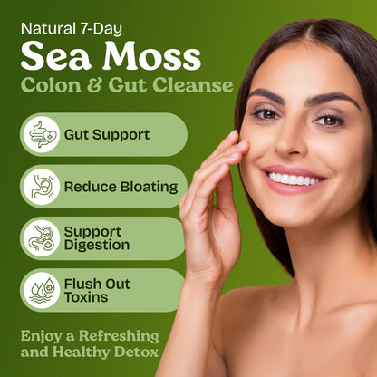 Atlantic Naturals Sea Moss 7-Colon Cleanse Powder | Formulated with Psyllium Husk, Fiber, & Senna Powder | Supports Immune & Gut Health for Women & Men, Pineapple Flavor Drink Mix, 14 oz Atlantic NaturalsBuy Supplements Australia