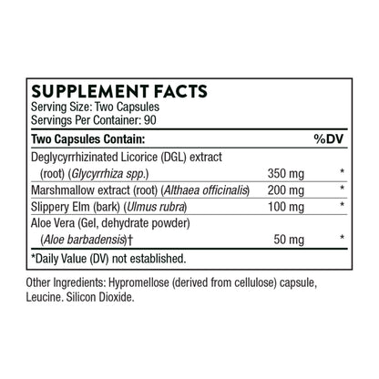 Thorne GI Relief - Digestion Supplement Supports Gut Health & Bloating Relief - Made with Marshmallow Root Extract & Digestive Enzymes - 180 Capsules - 90 Servings ThorneBuy Supplements Australia