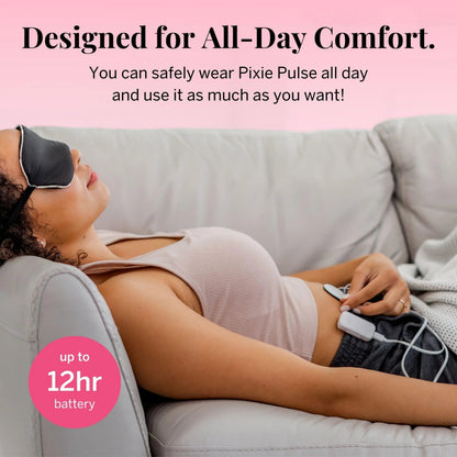 Pixie Period Pain Relief Device - Best PMS Relief Simulator with TENS Technology - Thinnest Wearable Tens Unit - Unnoticeable Under Clothes - Menstrual Cramp Comfort for Feminine Care Pixie CupBuy Supplements Australia