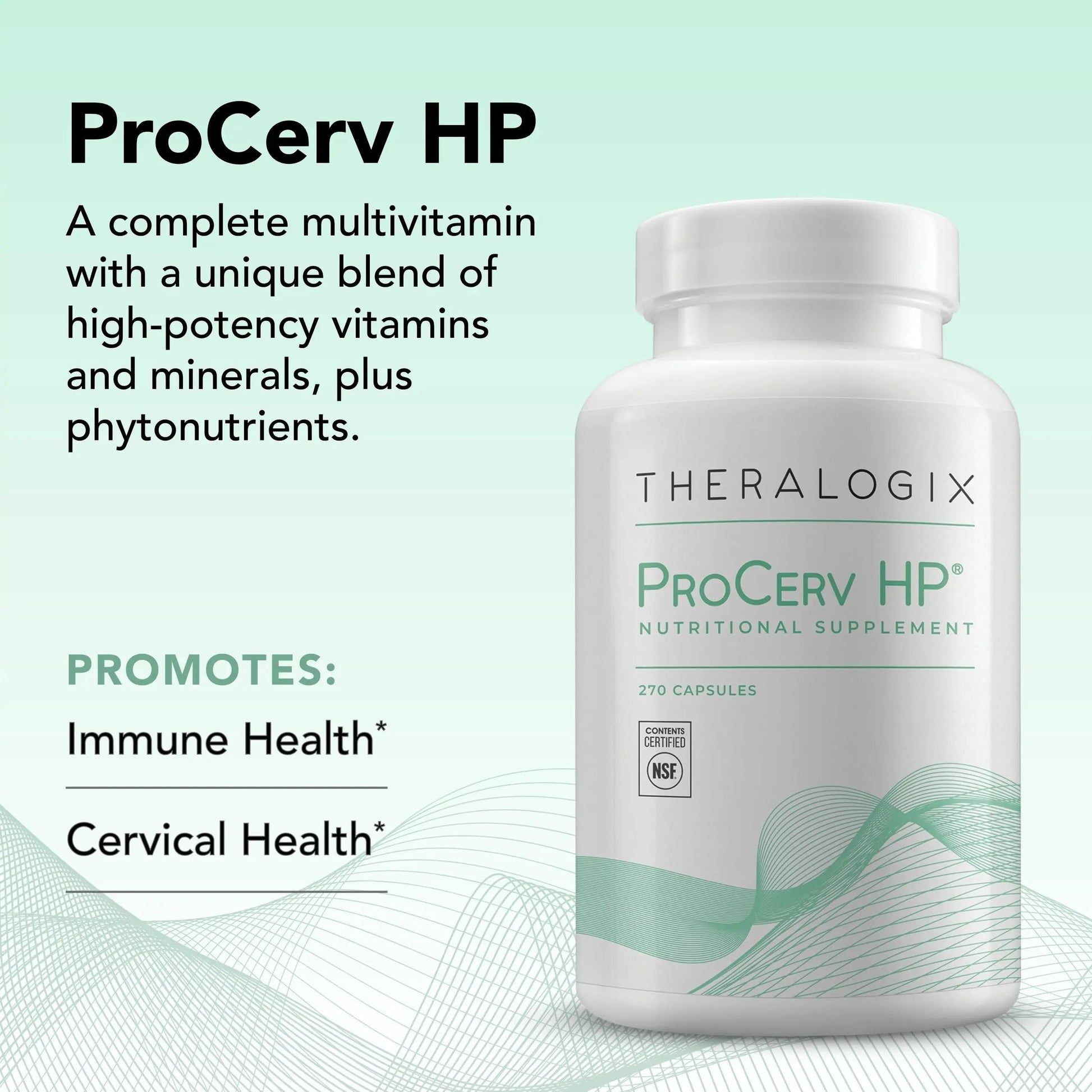 Theralogix ProCerv HP High-Potency Multivitamin - 90-Day Supply - Support for Women & Men - Immune Support Supplement Theralogix