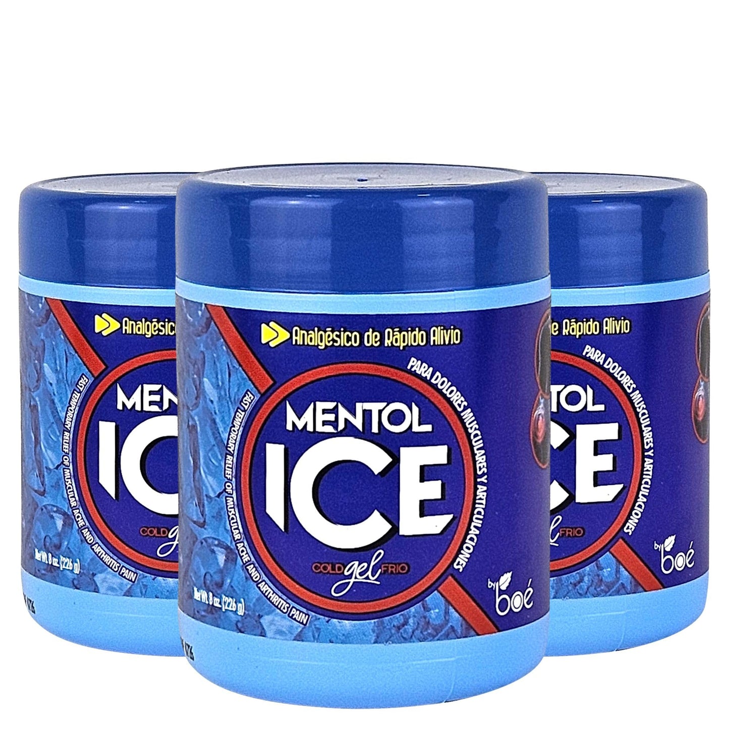 BOÉ COSMETICS Mentol Ice Cold Gel 8 oz (3 Pack) Pain Relief Gel for Muscles & Joints – Fast-Acting Analgesic for Arthritis, Back Pain, Cramps, Sprains & Headaches – Non-Greasy & Quick Absorption BOÉ COSMETICSBuy Supplements Australia
