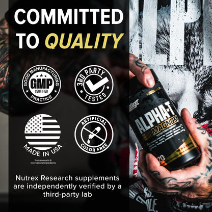 Nutrex Research Alpha-T Magnum Testosterone Support for Men | Anabolic Supplement with Tongkat Ali, Fadogia Agrestis, Shilajit and Ashwagandha | Muscle Builder for Strength, Growth & Hormone Balance Nutrex ResearchBuy Supplements Australia