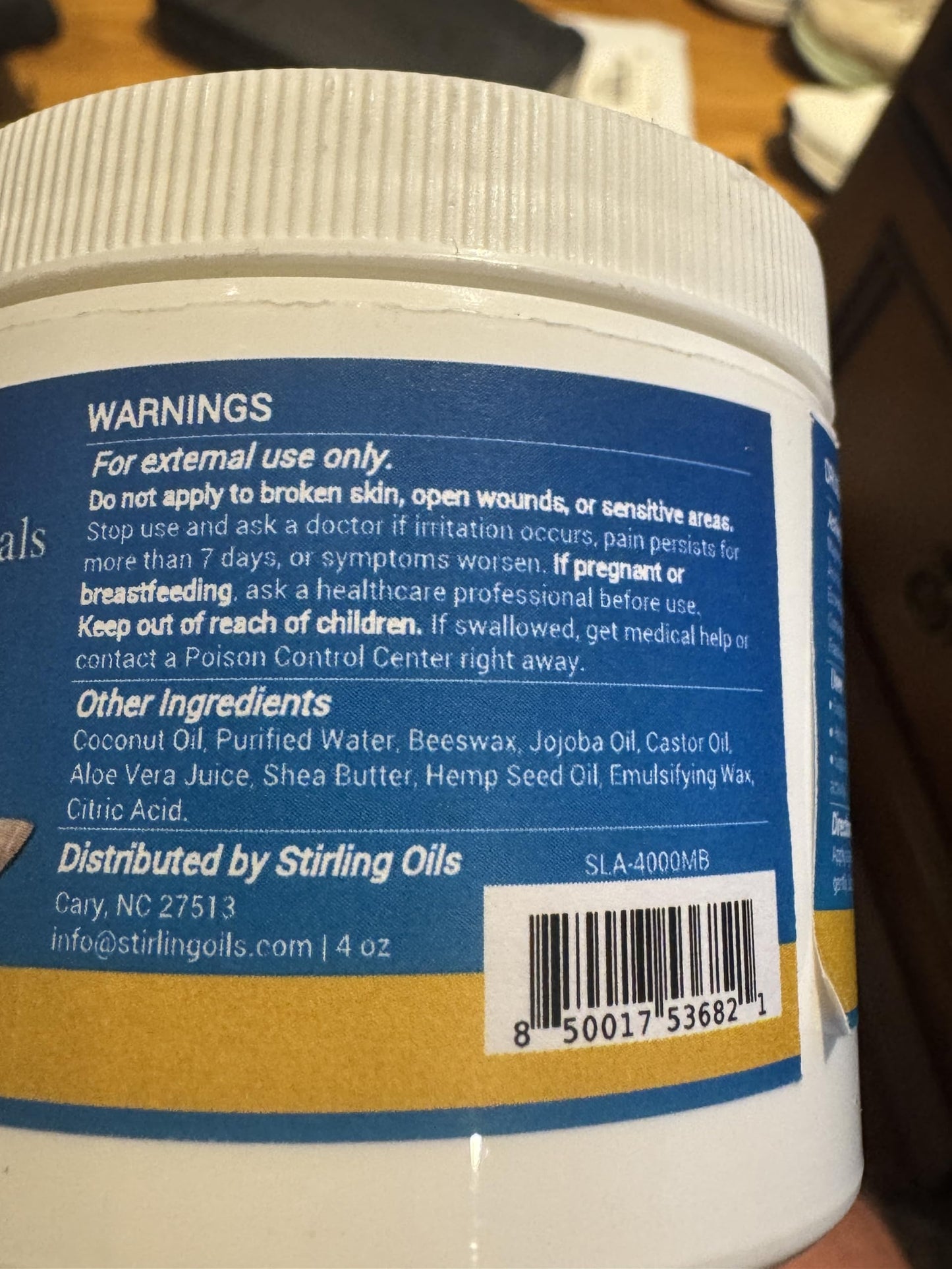 STIRLING Magnesium Cream - 4000mg Hemp Seed Oil + Magnesium & Arnica - Supports Joint Mobility, Muscle Comfort & Back Function - Made in USA with Premium Ingredients STIRLINGBuy Supplements Australia