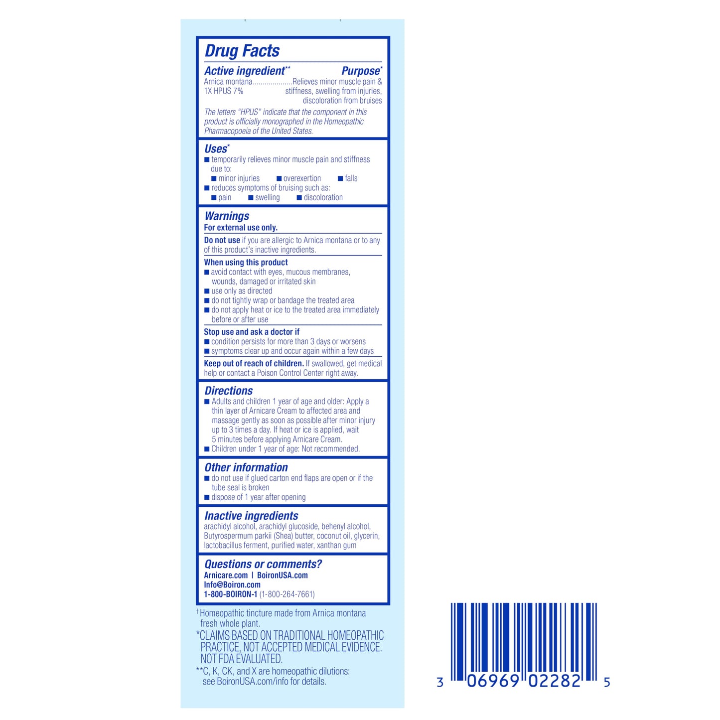 Boiron Arnicare Cream for Joint Pain, Muscle Pain, Swelling, Soreness, Stiffness, and Bruises - Fast Absorbing and Fragrance-Free - 4.2 oz BoironBuy Supplements Australia