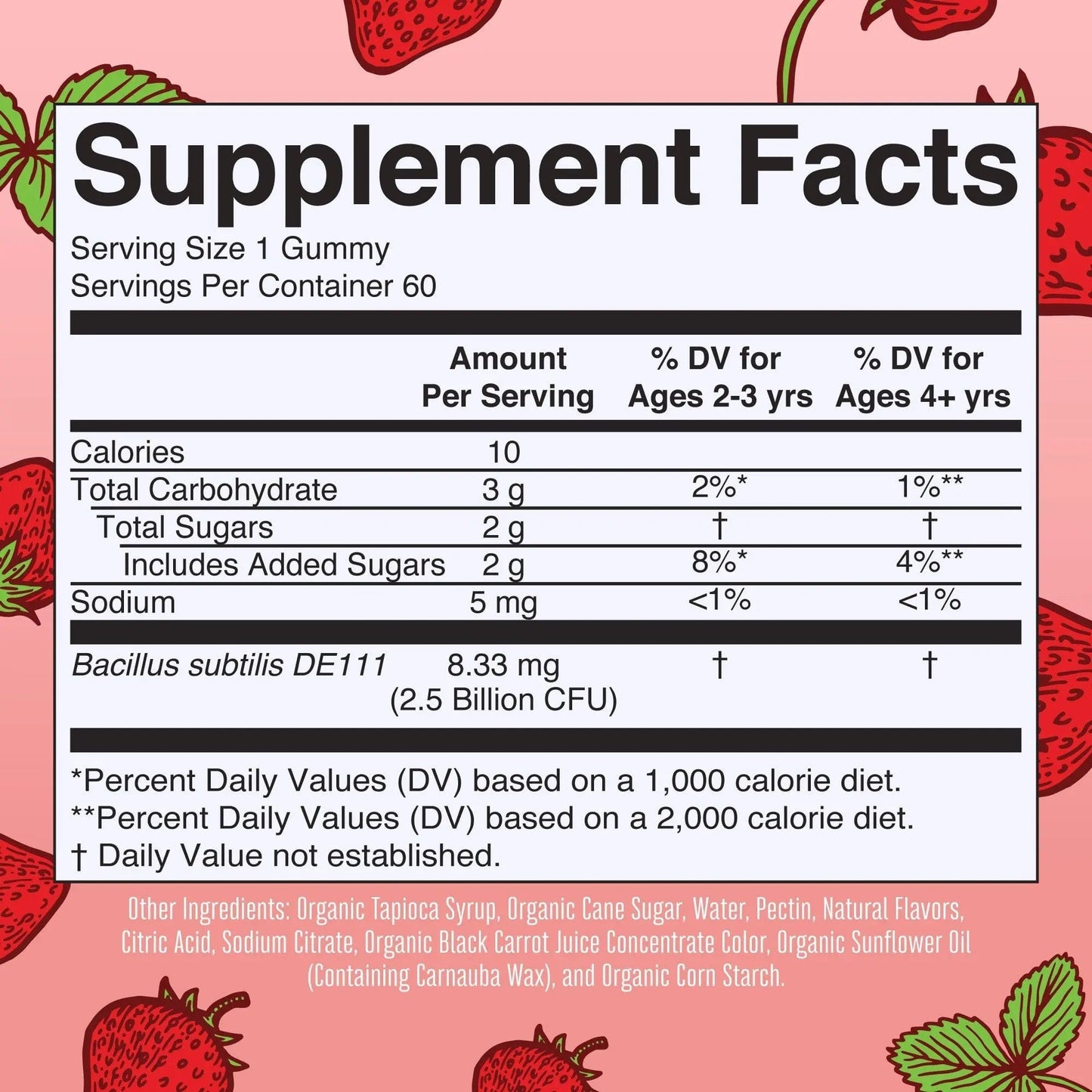 MaryRuth Organics Multivitamin and Probiotic Gummies (Strawberry) for Kids | Clean Label Project Verified® | Vitamins for Gut Health MARYRUTH'S