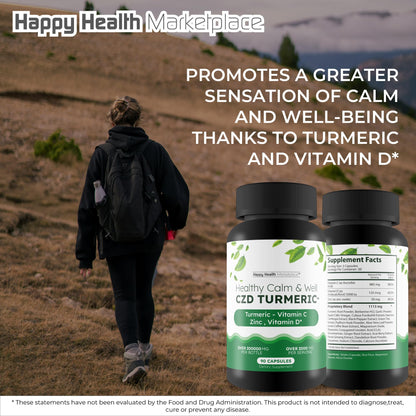 Healthy Calm & Well CDZ Gummies Capsules - Our Best CDZ Supplement Vitamin C D and Zinc - Turmeric Vitamin C D Zinc Magnesium - Our Best Calmwell Cdc Gummies Capsules Zinc Vitamin C Vitamin D Turmeric Happy Health MarketplaceBuy Supplements Australia