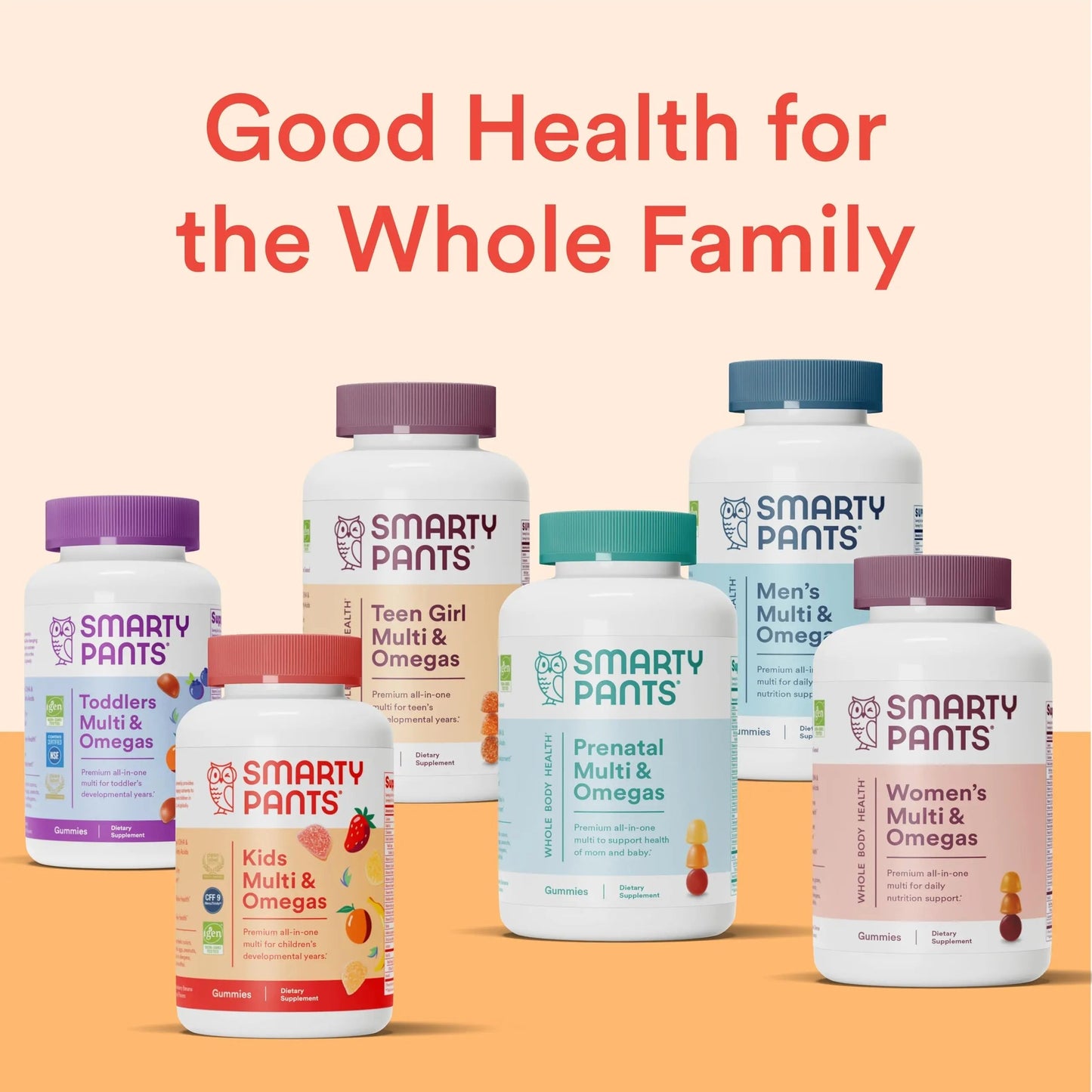 SmartyPants Kids Multivitamin Gummies: Omega 3 Fish Oil (EPA/DHA), Vitamin D3, C, Vitamin B12, B6, A, K & Zinc for Immune Support SmartyPants
