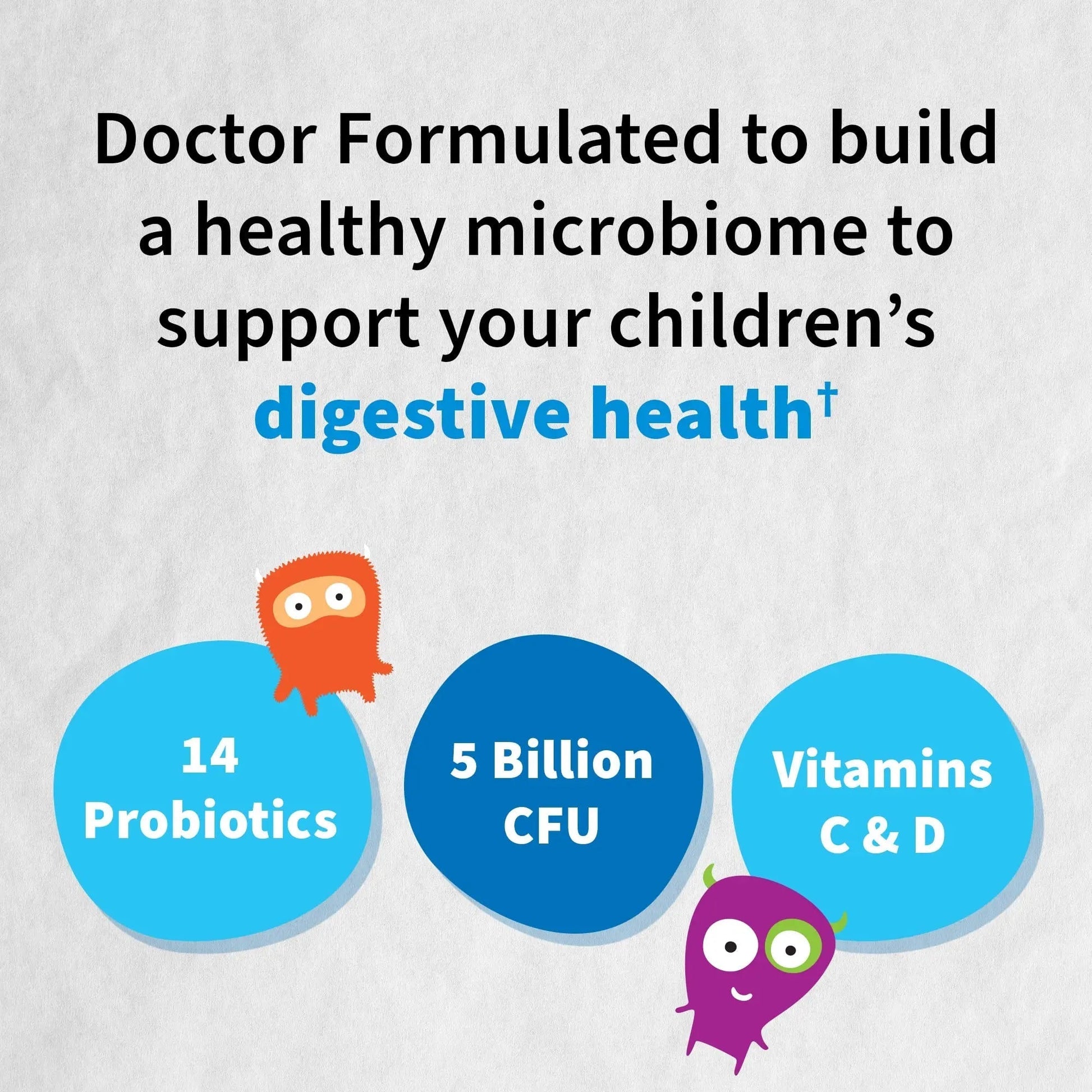 Garden of Life Dr. Formulated Probiotics for Kids, Organic Kids+ - Berry Cherry, 5 Billion CFU Chewable Probiotic plus Vitamin C and D Garden of Life