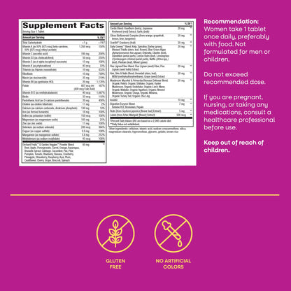 Nature's Way Alive! Ultra Multivitamin for Women, Complete Daily Women's Vitamins, High Potency Formula, Promotes Energy Metabolism and Muscle Function*, Vitamin A, C, D, Methylated B12, 60 Tablets Nature's WayBuy Supplements Australia