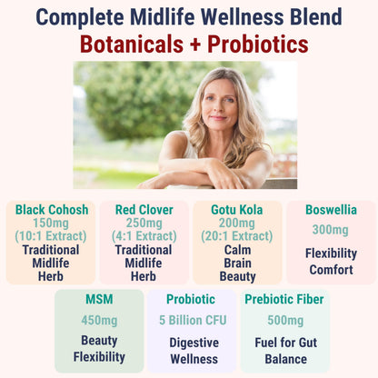 Boswellia Serrata Black Cohosh Gotu Kola Red Clover Extract Complex Gummies w. Probiotic Fiber (Chicory Root Inulin) MSM Methylsulfonylmethane, Supplement Alt for Organic Powder Capsules Tincture SHIZAMBuy Supplements Australia