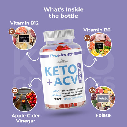 prohealth Keto acv Gummies - 1500mg Once a Day Keto, Strong Time Released Advanced Malibu LabsBuy Supplements Australia