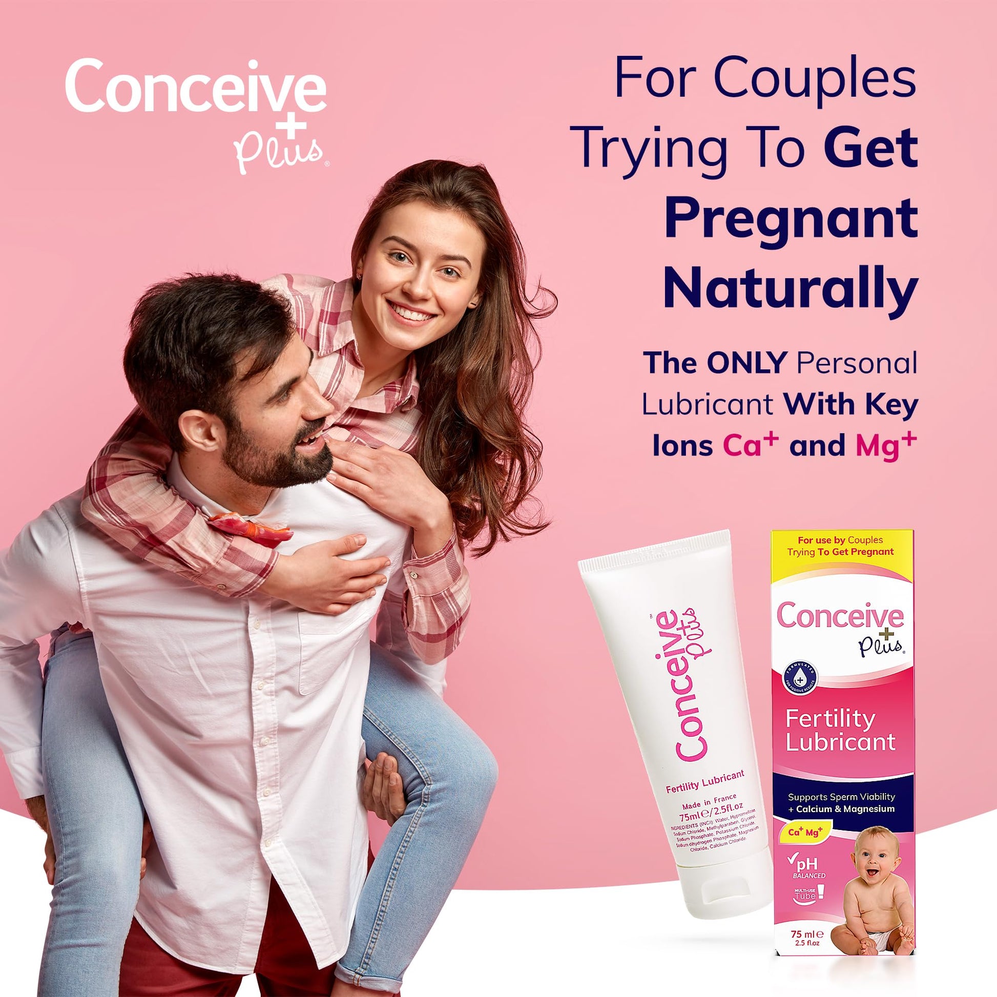 Conceive Plus Fertility Lubricant - Fertility Friendly Lube for Couples Trying to Conceive, 75ml / 2.5 fl oz CONCEIVE PLUSBuy Supplements Australia