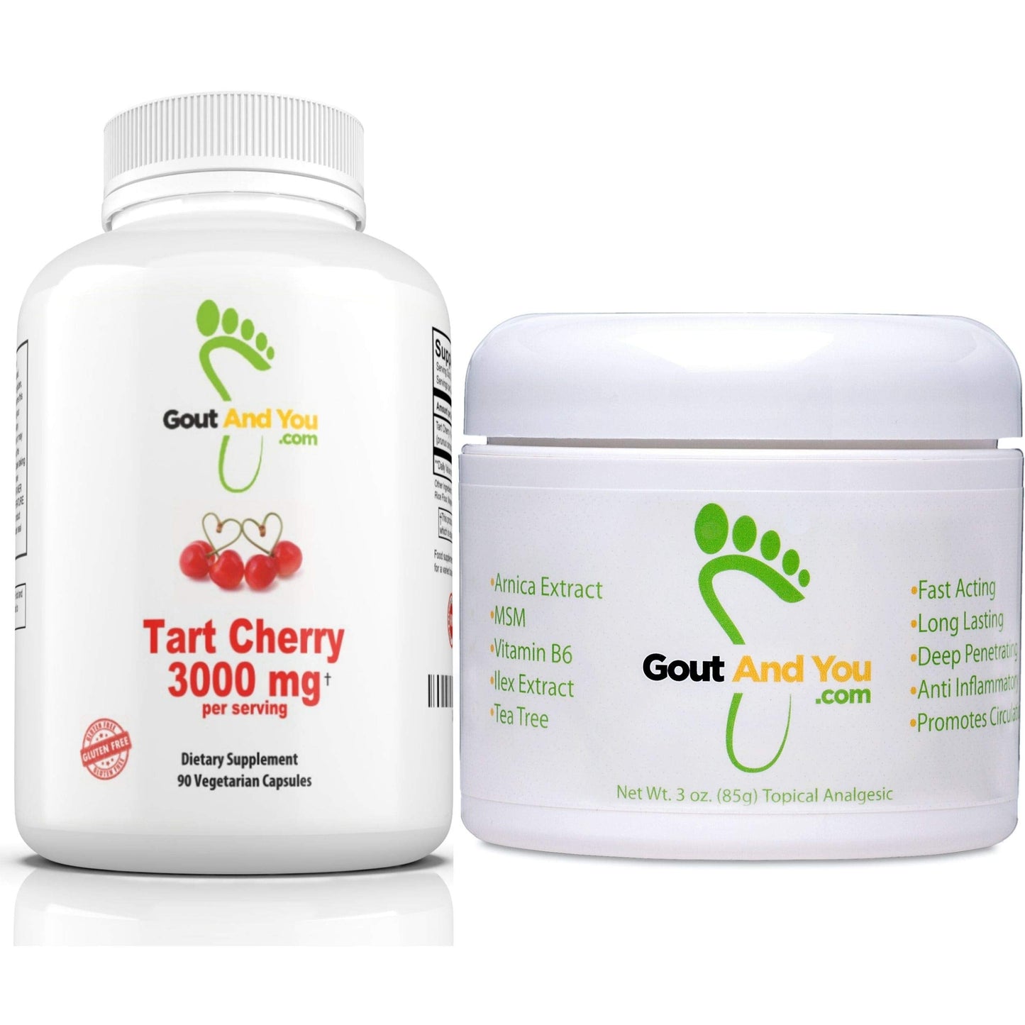 Tart Cherry Extract and Joint & Muscle Relief Cream Bundle Gout and YouBuy Supplements Australia