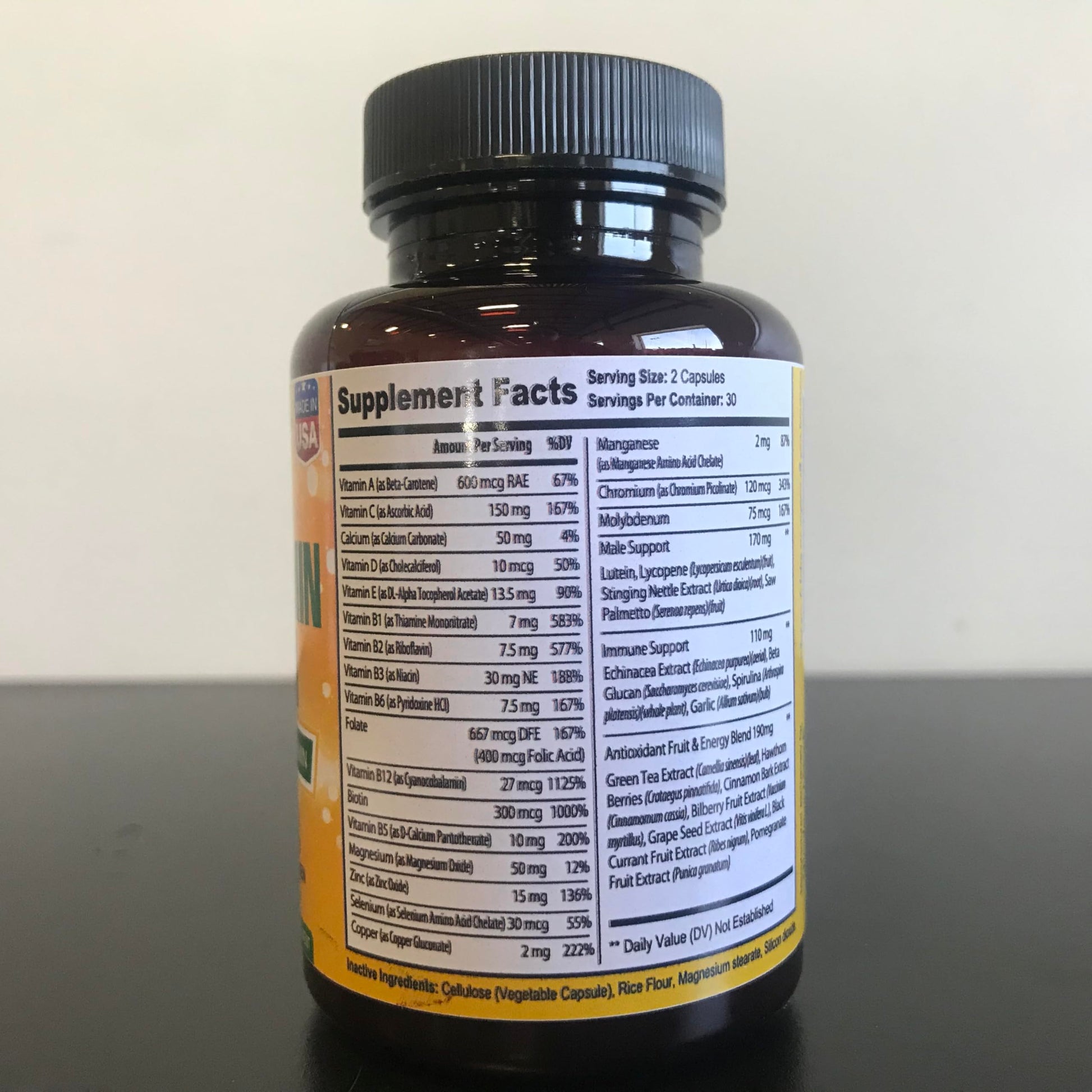 Bradeson Naturals Men's Multivitamin Supplement for Energy, Focus and Performance. Mens Vitamins A, C, D, E & B12, Zinc, Calcium, Magnesium & More. Multi Vitamin 60 Capsules Made in The USA Bradeson NaturalsBuy Supplements Australia