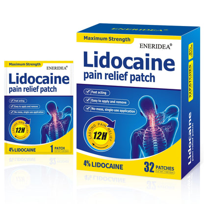 ENERIDEA Lidocaine Gel Pain Relief Patch for Sensitive Skin - Breathable & Hypoallergenic, Flexible Adhesion for Daily Muscle & Joint Comfort - 12 Hour Pain Relief (32 Patches) ENERIDEABuy Supplements Australia