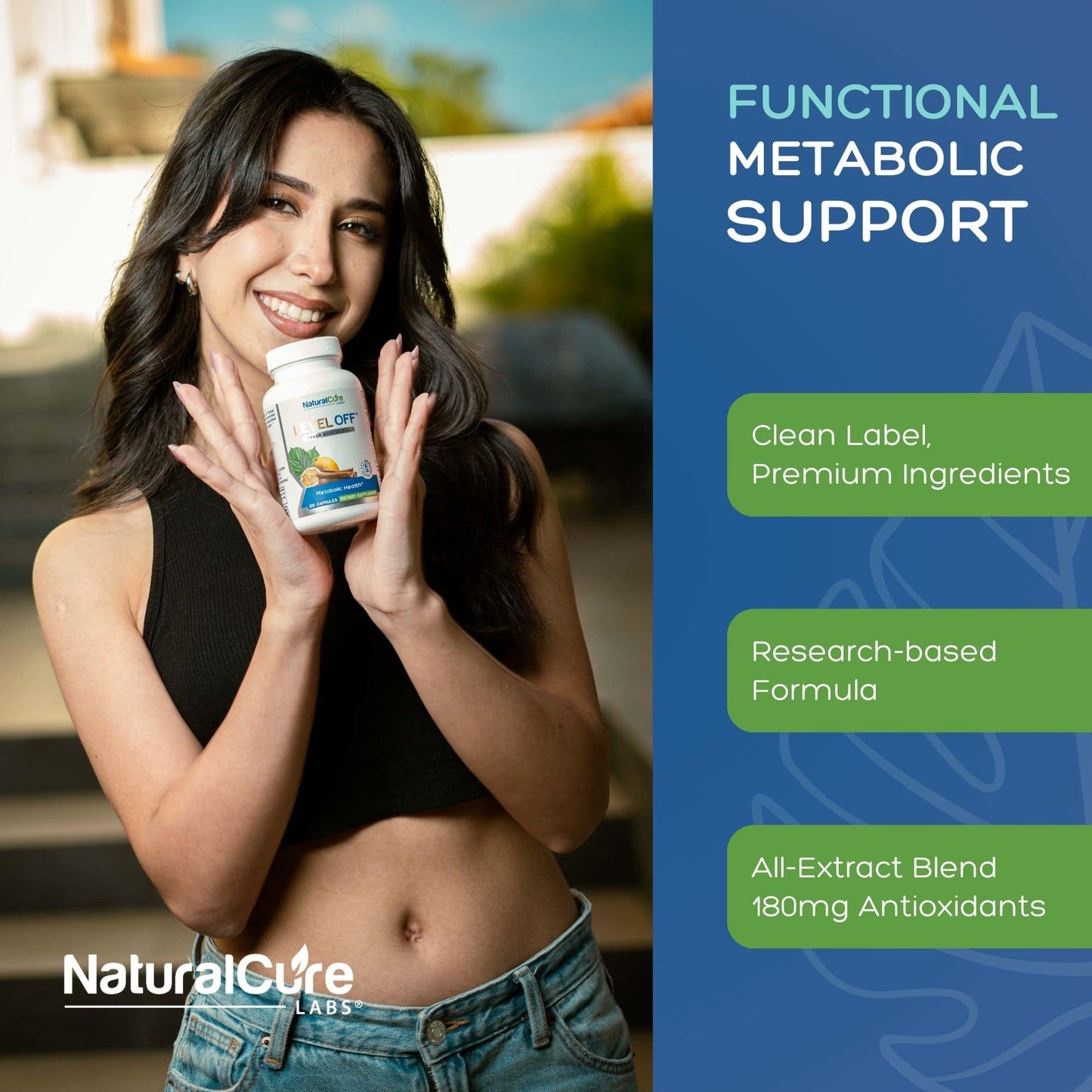 Natural Cure Labs Level Off Anti Spike Formula Glucose Supplement – Capsules for Metabolic Health, Helps Moderate Glucose Spikes, Vegan, Non-GMO, Gluten Free (120 Count (Pack of 1)) Natural Cure LabsBuy Supplements Australia