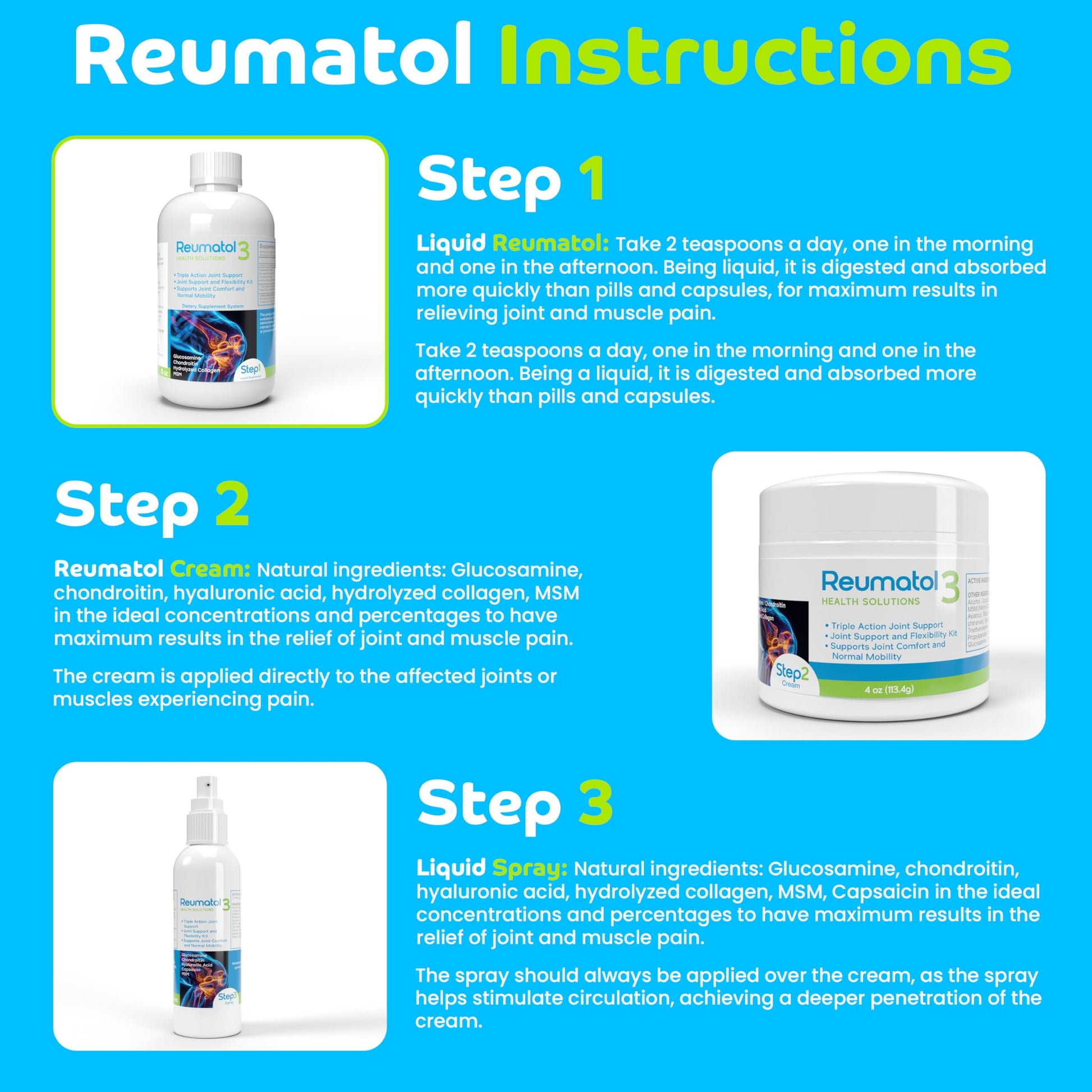 Reumatol 3 Kit – Natural Joint Support Formula for Comfort and Mobility | Helps Ease Stiffness & Promotes Flexible Joints | Herbal Blend for Daily Wellness Reumatol Health SolutionsBuy Supplements Australia