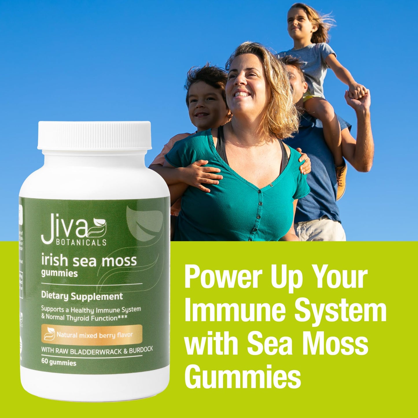 Jiva Botanicals - Irish Sea Moss Gummies with Bladderwrack & Burdock Root 3000mg Jiva BotanicalsBuy Supplements Australia
