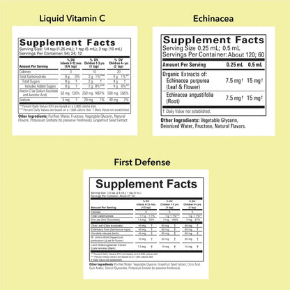 CHILDLIFE ESSENTIALS Immune Support 3-Pack - Liquid Vitamin C, First Defense, and Echinacea - Immune Boosting Supplements CHILDLIFE ESSENTIALSBuy Supplements Australia