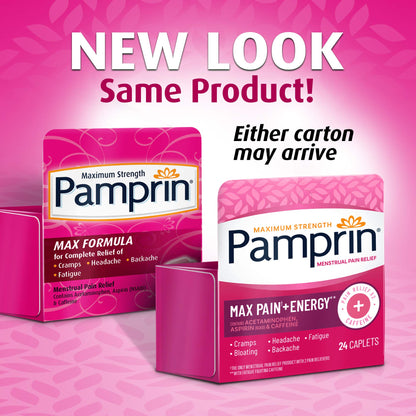 Pamprin Maximum Strength Max Formula, with Acetaminophen, Menstrual Period Symptoms Relief PamprinBuy Supplements Australia