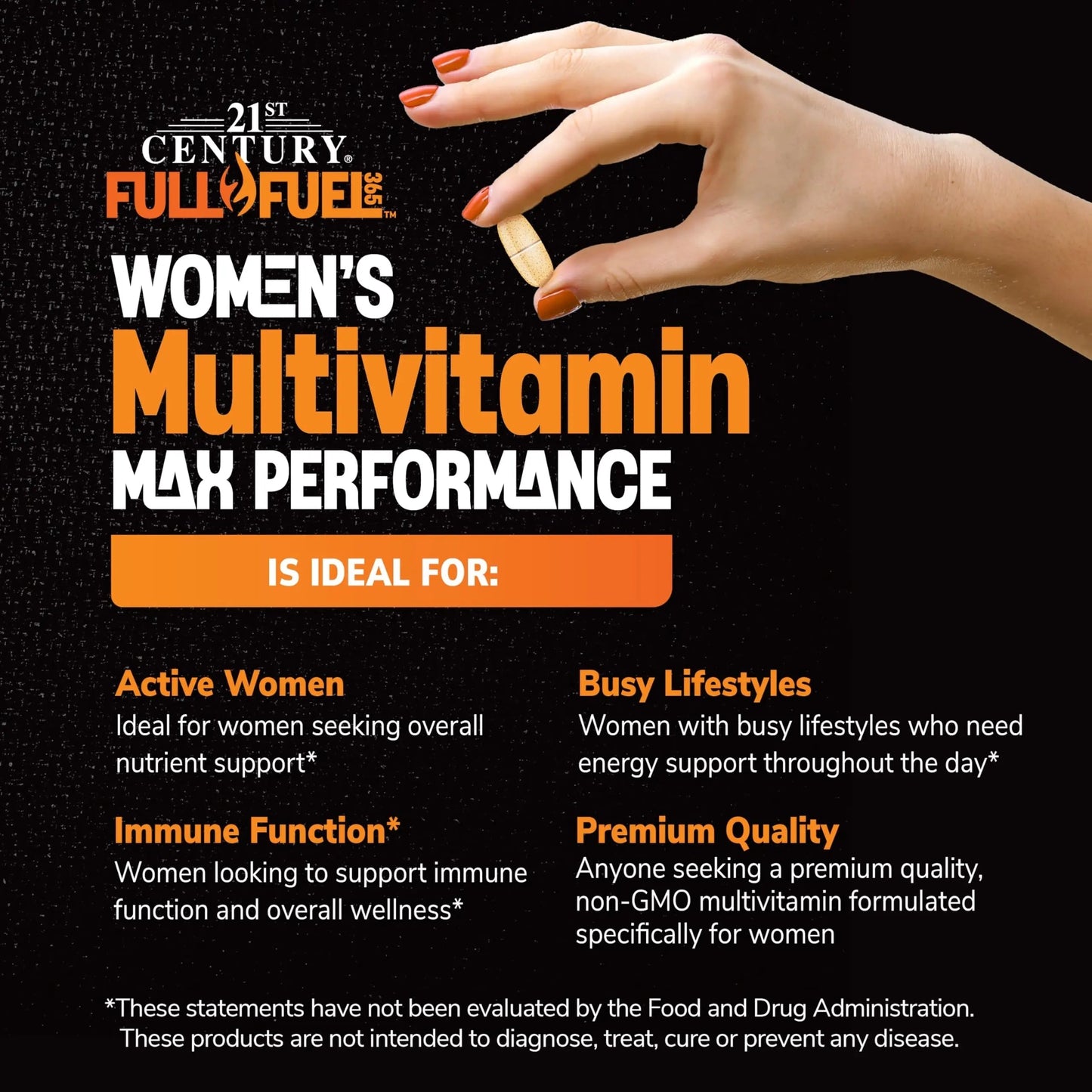 21st Century Full Fuel 365 Active Women’s Multivitamin, 120 Tablets, Daily Vitamins and Minerals for Energy, Muscle Support, Immune Health 21st Century