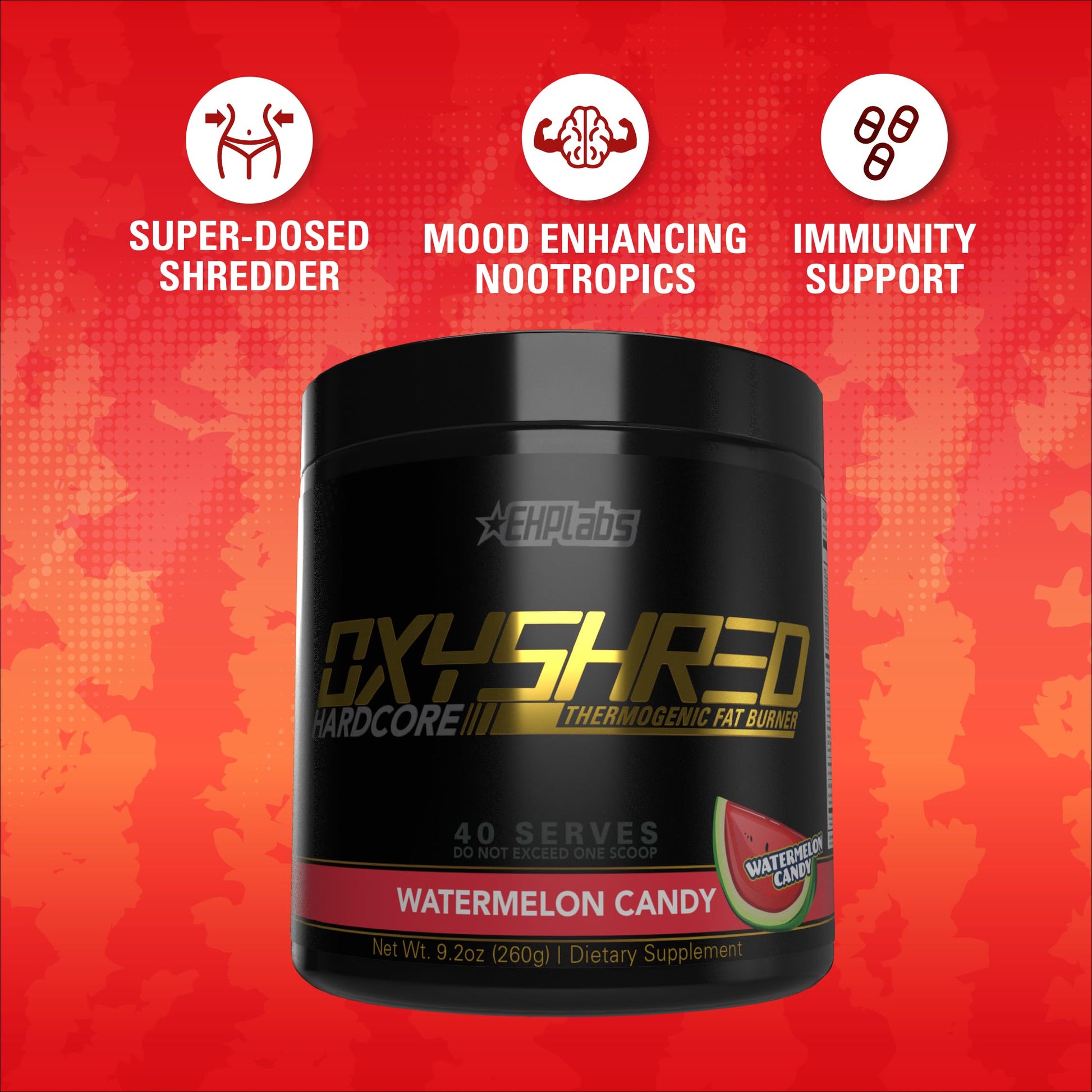 EHP Labs OxyShred Hardcore Thermogenic Shredder - Pre Workout Powder with L Glutamine EHP LabsBuy Supplements Australia
