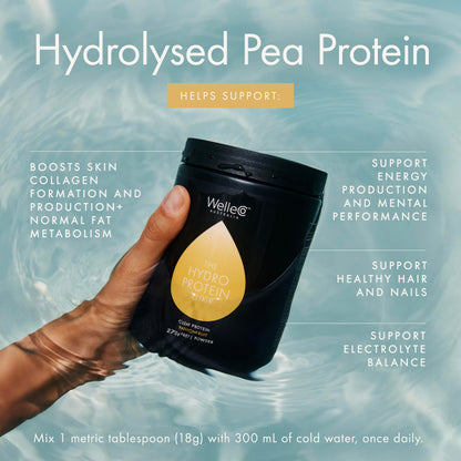 WelleCo HydroProtein Elixir, Potassium Electrolyte Powder with 15g Vegan Protein for Energy, Healthy Hair, Skin & Nails, Easy to Digest Powdered Electrolytes, Passionfruit, 9.5oz Jar WelleCoBuy Supplements Australia