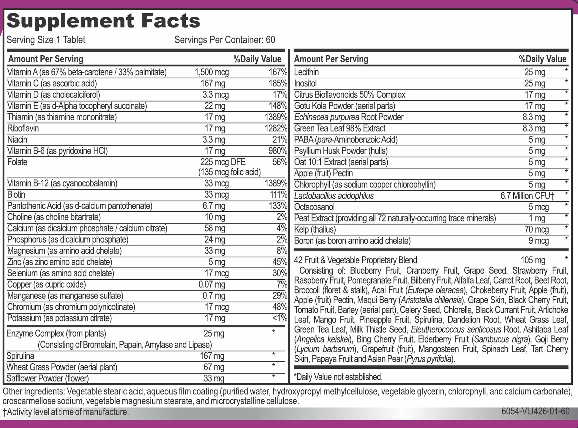 Hybrid Nutraceuticals MiracleMulti Women Multivitamin with Probiotics, Biotin, Folic Acid, Enzymes + Fruit & Vegetable Blend - Immune Support, Heart Health, Energy: 60 Servings (Non-GMO) Hybrid NutraceuticalsBuy Supplements Australia