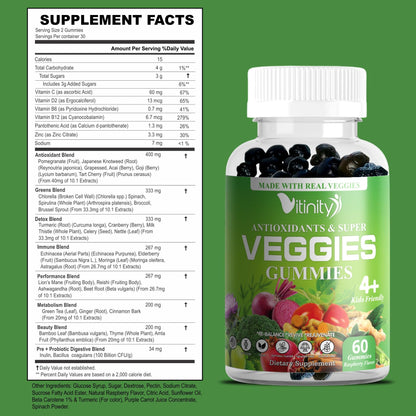 VITINITY Made with Real Super Veggies Delicious Gummy Supplement,Men,Women & Kids VITINITYBuy Supplements Australia