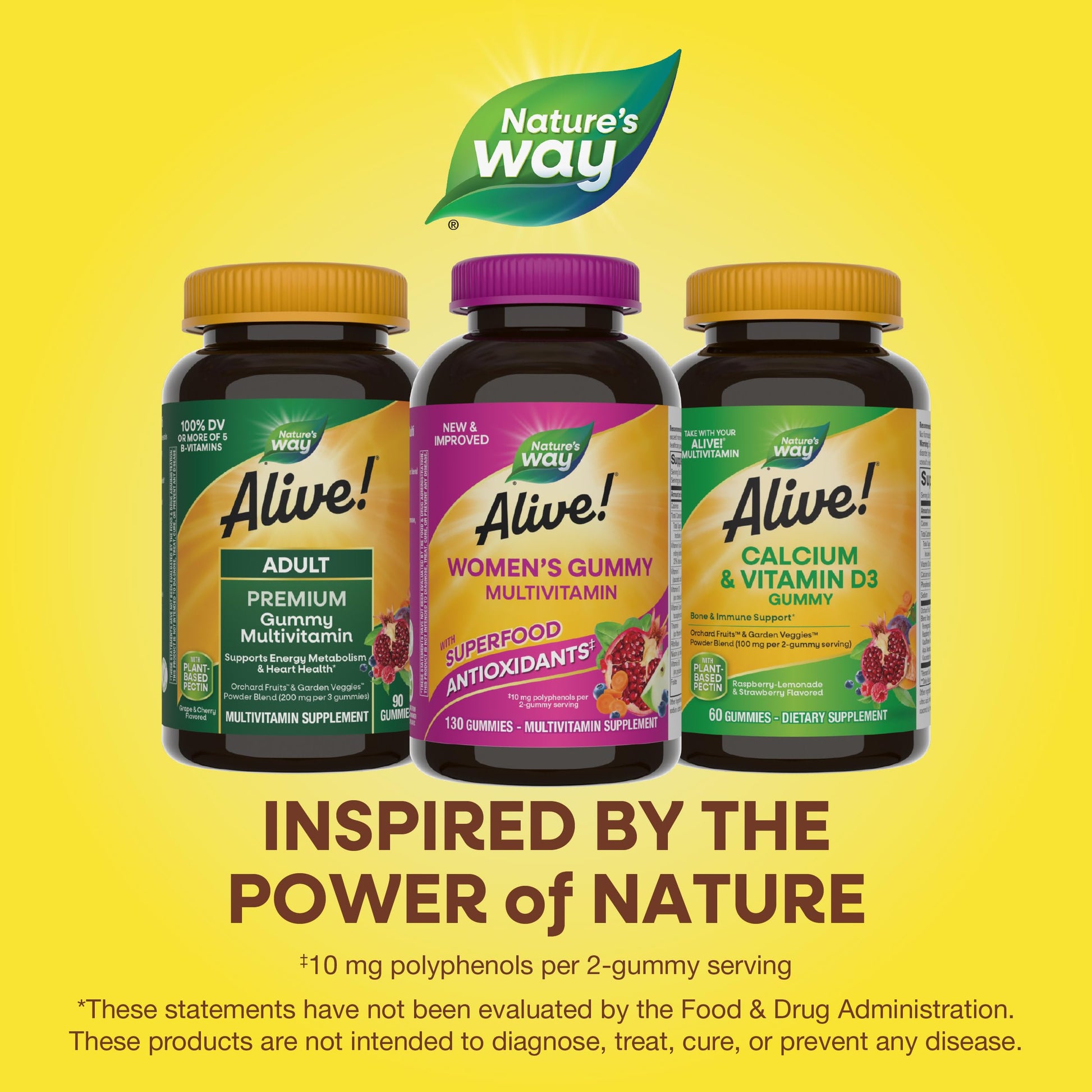 Nature's Way Alive! Women's Daily Gummy Multivitamins, 16 Vitamins & Minerals, Energy Metabolism*, Hair Skin & Nails Nature's WayBuy Supplements Australia