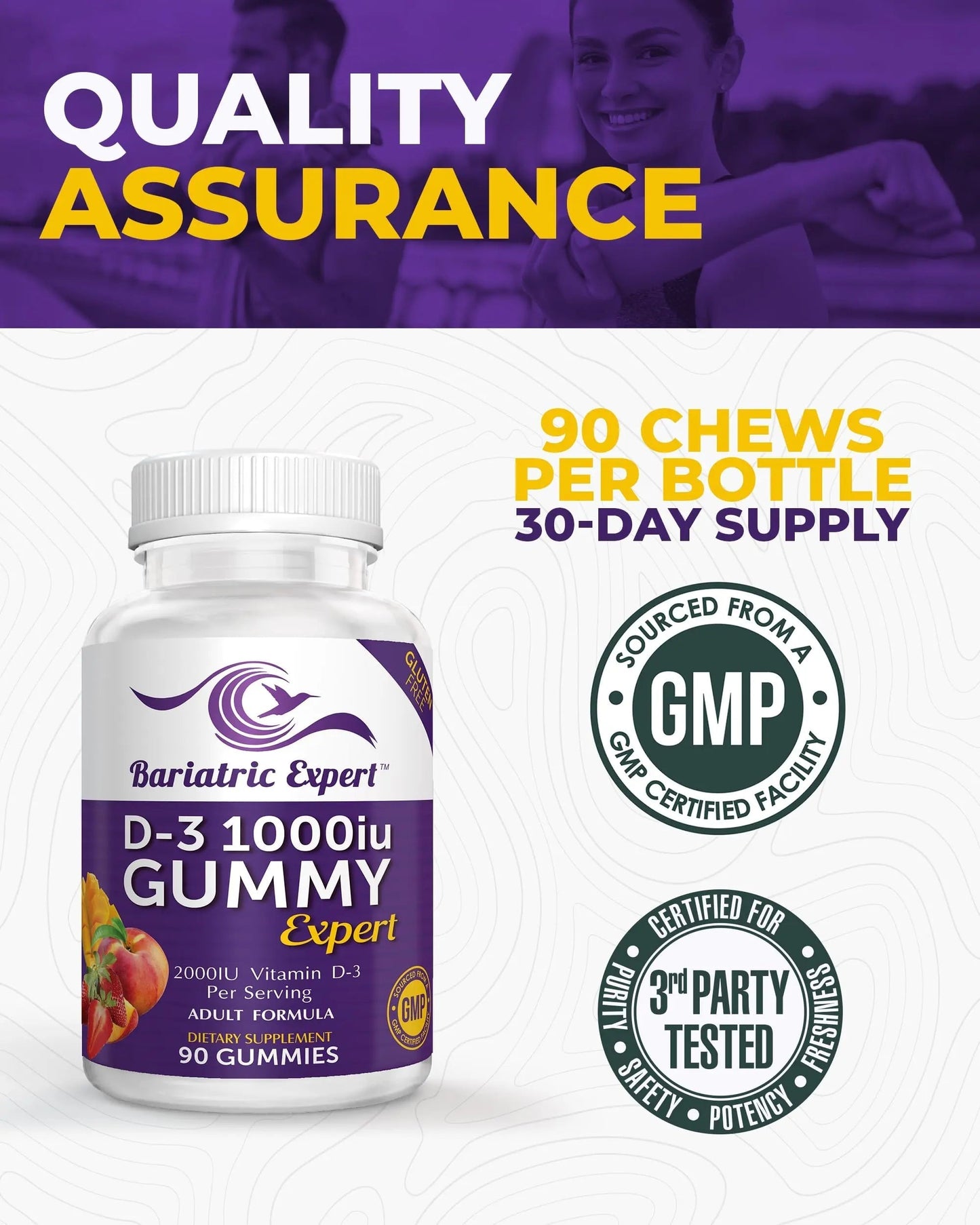 Bariatric Expert D3 Vitamin – Fast-Melting Dietary Supplement for Adults Post Bariatric Surgery, 90 Count Bariatric Food ExpertBuy Supplements Australia