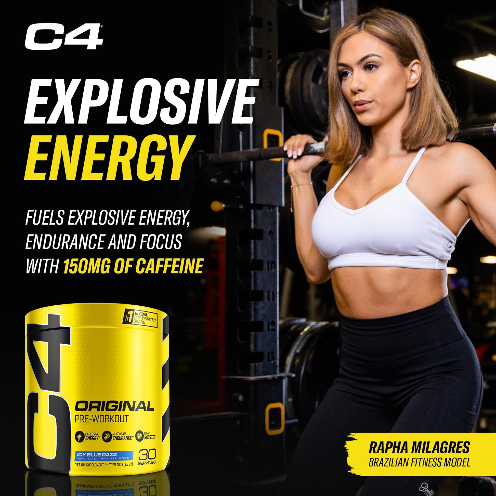 Cellucor Pre Workout & Creatine Bundle, C4 Original Pre Workout Powder, Icy Blue Razz CellucorBuy Supplements Australia