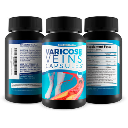 Varicose Veins Capsules - Our Best Natural Varicose Veins Treatment - Varicose Vein Supplement Anti Varicose Veins Women - Herbal Varicose Veins Treatment for Legs - Herbal Remedies for Varicose Veins Happy Health MarketplaceBuy Supplements Australia