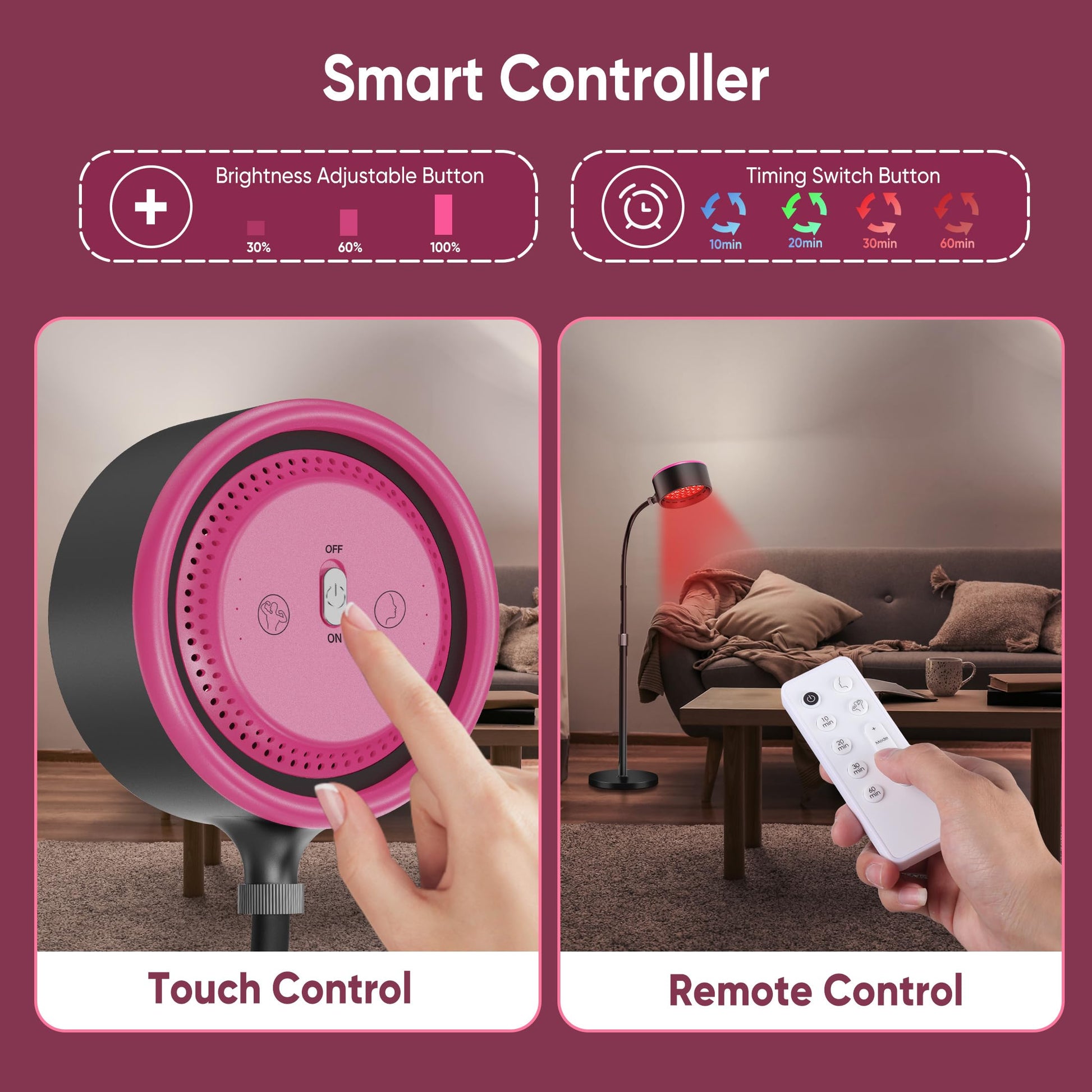 Caromolly Red Light Device Lamp, 660nm Red Light and 850nm Near-Infrared Light Combo CaromollyBuy Supplements Australia