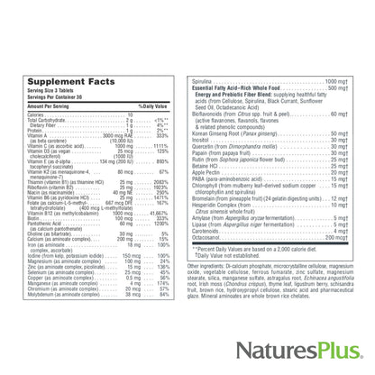 NaturesPlus Source of Life - 90 Tablets - Multivitamin & Mineral Supplement with Concentrated Whole Foods - Gluten Free, Vegetarian - 30 Servings NaturesPlusBuy Supplements Australia