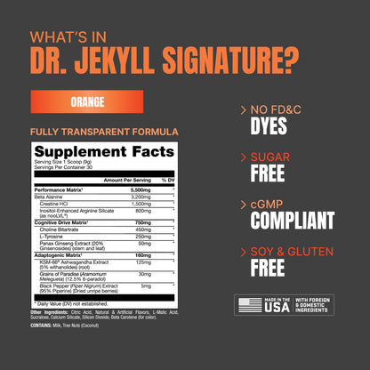 PROSUPPS Dr. Jekyll Signature Pre-Workout Powder, Stimulant & Caffeine Free, Intense PROSUPPSBuy Supplements Australia