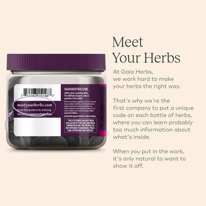 Gaia Herbs Black Elderberry (Sambucus Nigra) Extra Strength Gummies Gaia HerbsBuy Supplements Australia