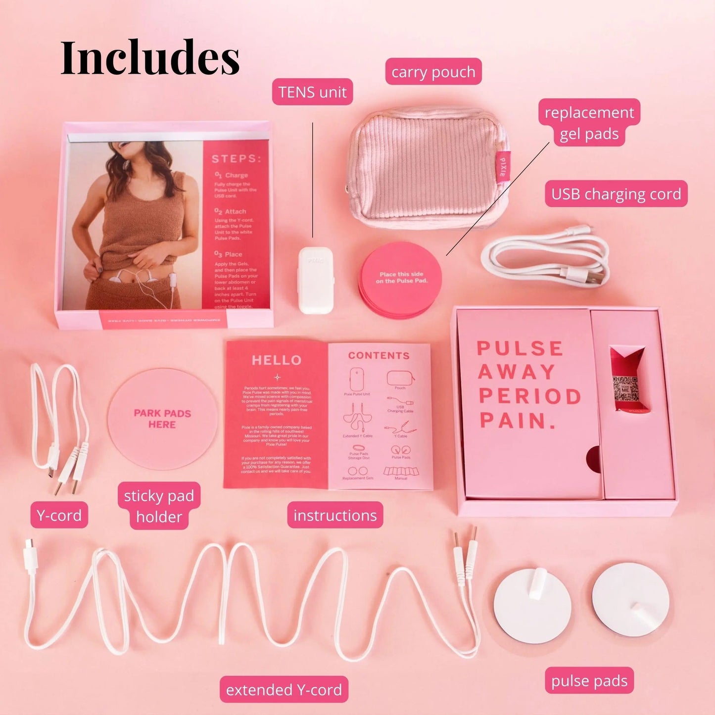 Pixie Period Pain Relief Device - Best PMS Relief Simulator with TENS Technology - Thinnest Wearable Tens Unit - Unnoticeable Under Clothes - Menstrual Cramp Comfort for Feminine Care Pixie CupBuy Supplements Australia