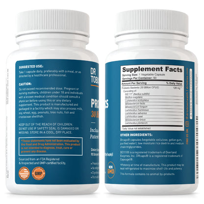 Dr. Tobias Probiotics 30 Billion, 10 Strains, 30 Billion CFU's, Targeted Release Probiotics Dr. TobiasBuy Supplements Australia