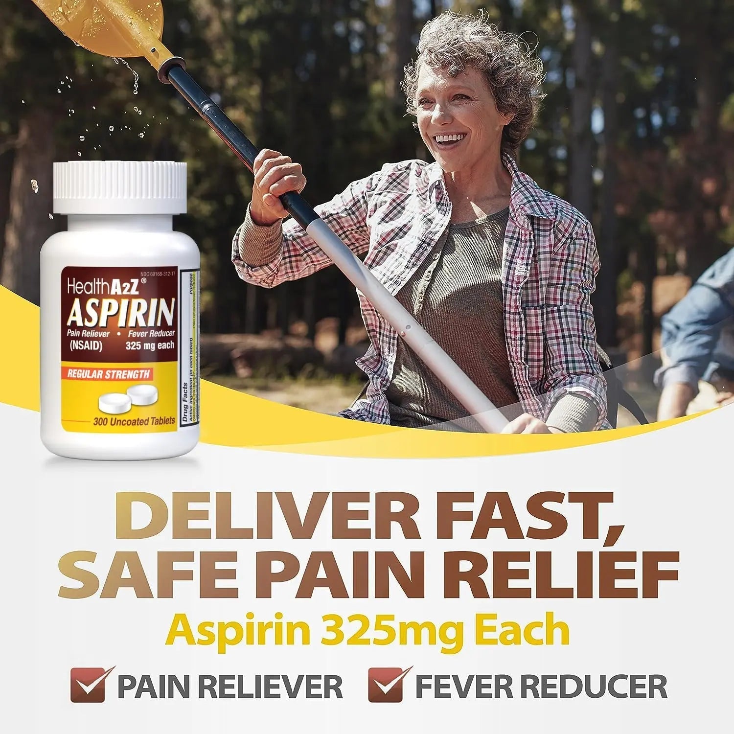 HealthA2Z® Aspirin 325mg | Uncoated Tablets |Original Strength | Pain Reliver | Fever Reducer | Compare to Bayer® Active Ingredients… (300 Counts) HealthA2ZBuy Supplements Australia