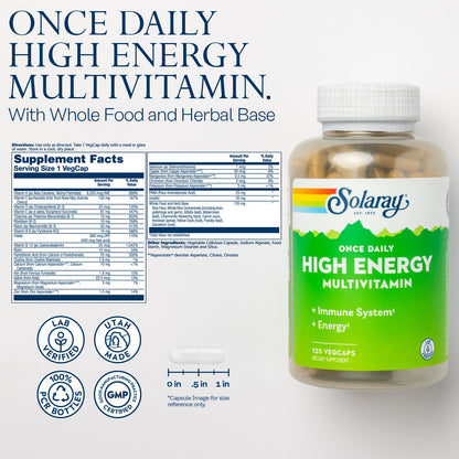 SOLARAY Once Daily High Energy Multivitamin for Women and Men - Energy Supplements - Immune Support w/Vitamin C, A, D and E, Vitamin B Complex SOLARAYBuy Supplements Australia
