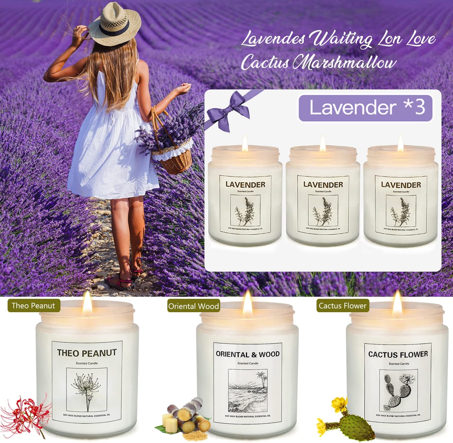 6 Pack Scented Candles, Aromatherapy Candles Gifts Set for Women, 42.6 oz 300 Hour Long Lasting YINUO LIGHTBuy Supplements Australia