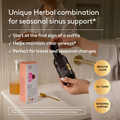 Harker Herbals Sinus Ease Syrup, Herbal Nasal Care for Runny Nose, Sinus Pressure, High Absorption, Herbal Flavor, Plant-Based - 6.7 Fl oz (40 Servings) Harker HerbalsBuy Supplements Australia