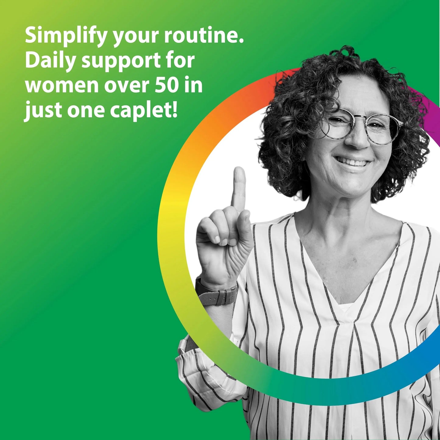 Rainbow Light Womens One + Multivitamin 50 Plus | 90 Caplets | Supports Menopause | Real Food Nutrients, Digestive Enzymes & Probiotics Rainbow LightBuy Supplements Australia