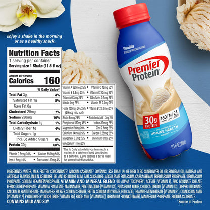 Premier Protein Shake Bottle, Vanilla, Liquid, Powder, keto, 30g Protein, 1g Sugar Premier ProteinBuy Supplements Australia