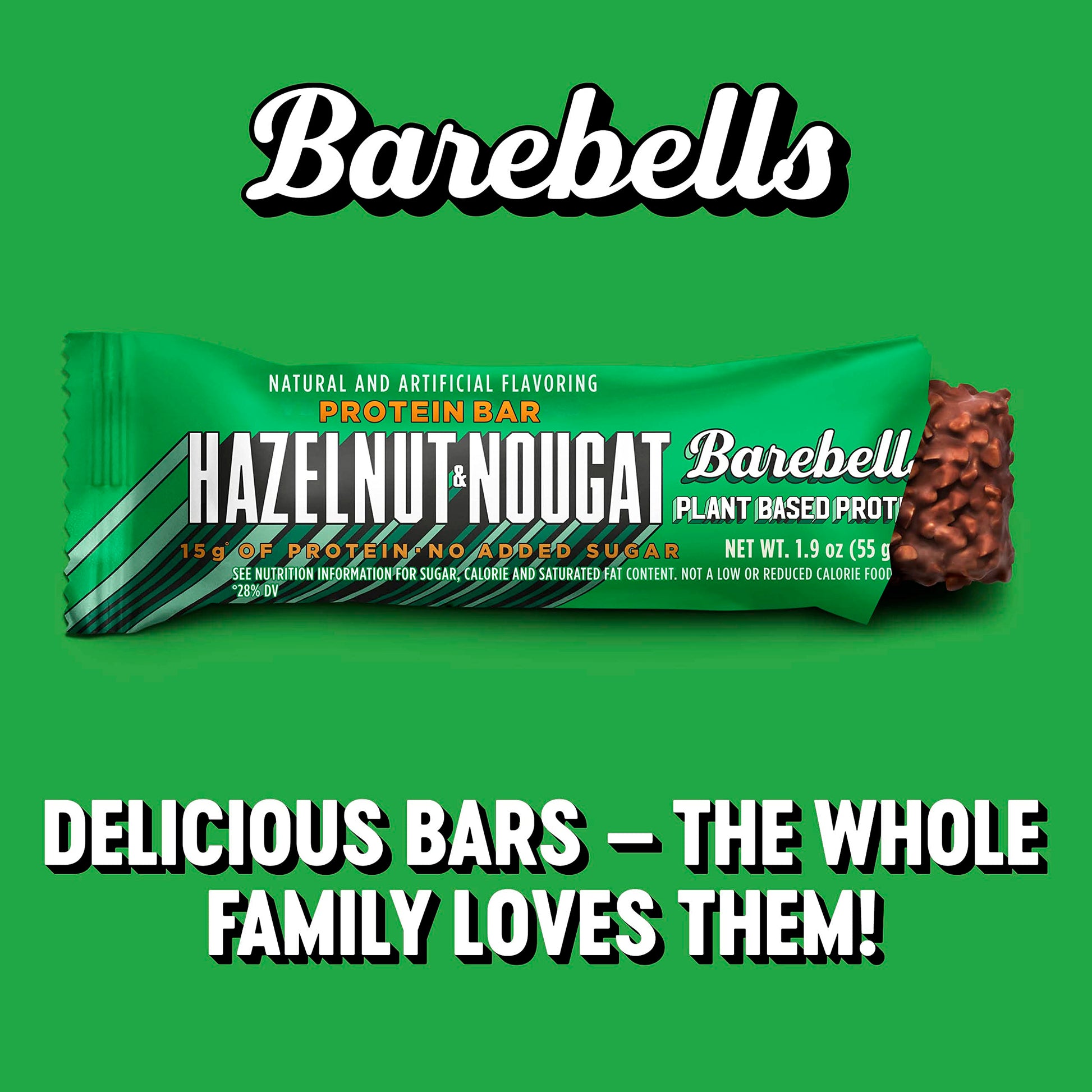 Barebells Vegan Protein Bars Hazelnut & Nougat - 12 Count, 1.9oz Bars - Features Plant BAREBELLSBuy Supplements Australia