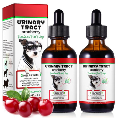 Dog UTI Treatment - Urinary Tract Infection Treatments, Kidney+Bladder Support Supplement, Natural Cranberry Extract for Dogs, Supports Urinary and Digestive Health (2 Fl Oz (Pack of 2)) OnznozBuy Supplements Australia